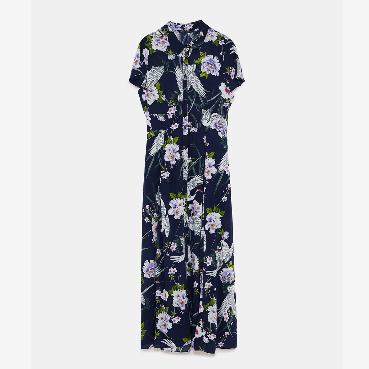 Picture of Long Floral Print Dress
