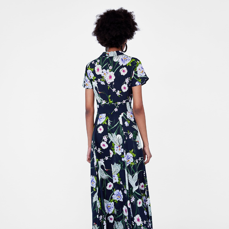 Picture of Long Floral Print Dress